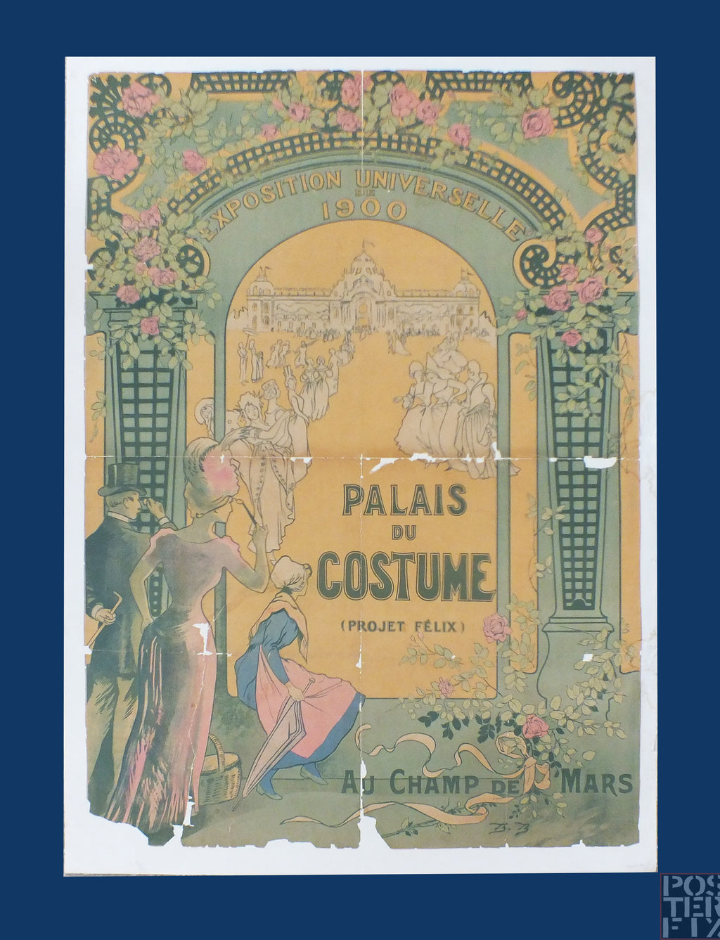 Affiche originale exposition Musée Costume Français 16e 20e