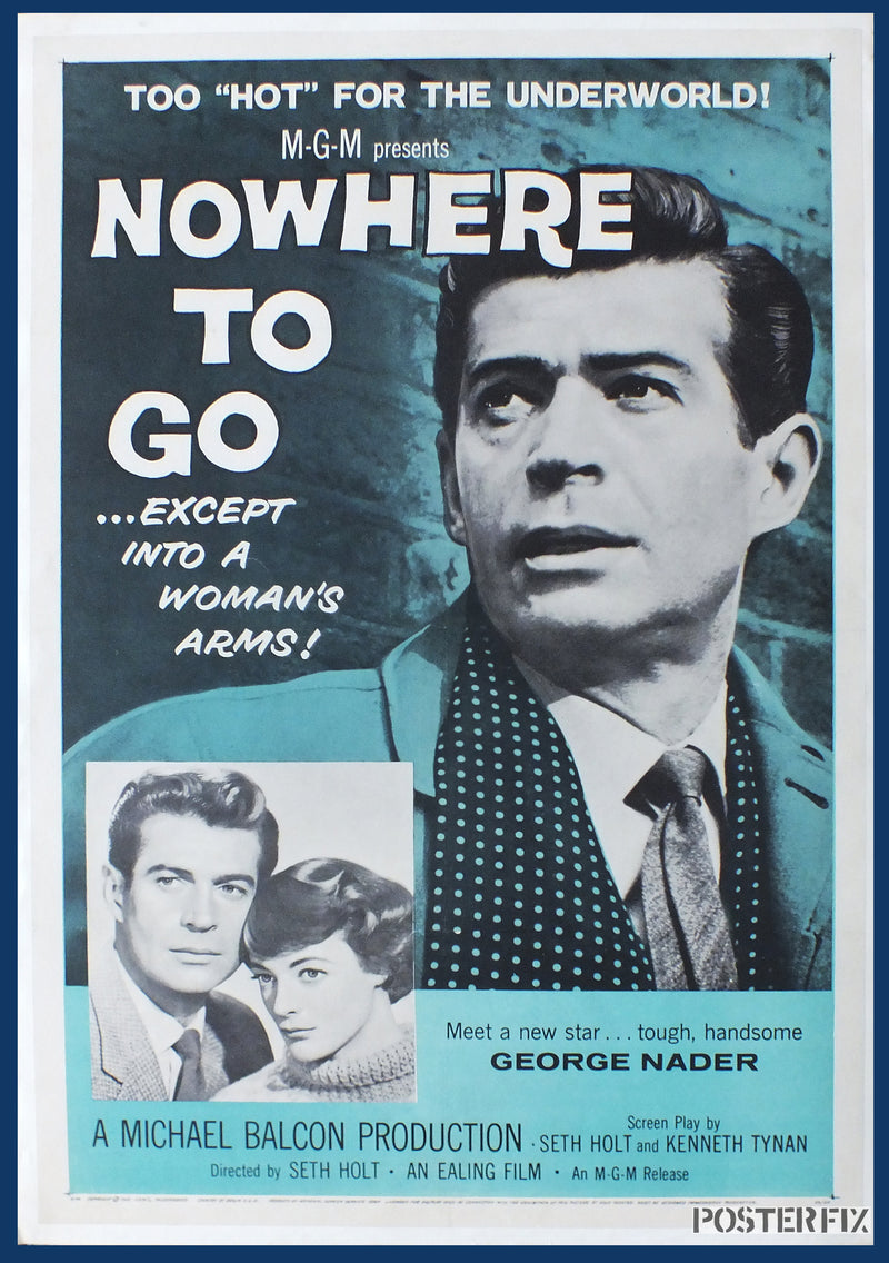 Nowhere To Go - George Nader - original US 1-sheet Poster - 1959